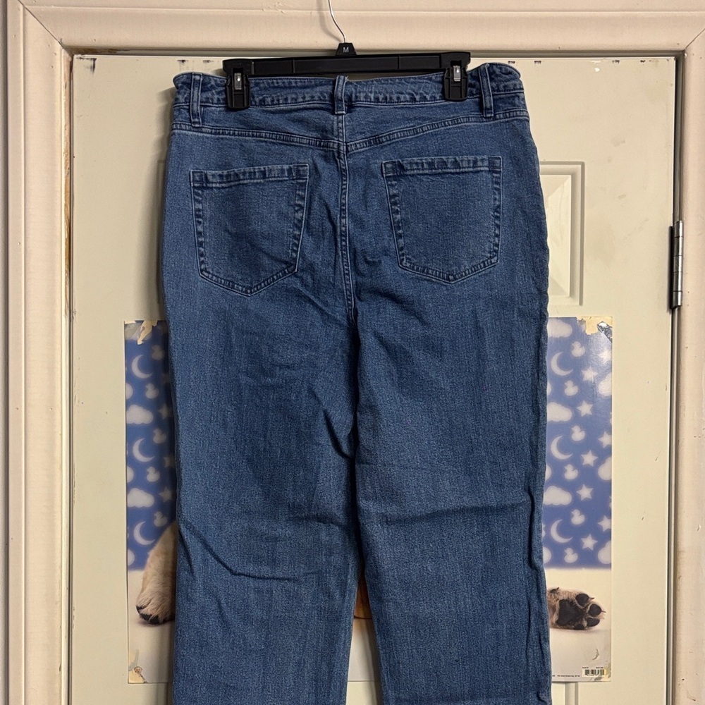 Women's Blue Jeans with Studded Detail - Picture 4 of 5